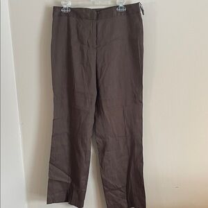 Jones New York Women's Brown Wide Leg Line Blend Pants